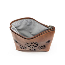 Load image into Gallery viewer, Sunrise Makeup Pouch in Cognac
