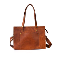 Load image into Gallery viewer, Andean Laptop Bag in Cognac