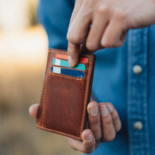 Load image into Gallery viewer, Card Holder Wallet in Cognac