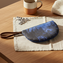 Load image into Gallery viewer, Half-Moon Wristlet in Stone Blue