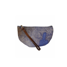 Load image into Gallery viewer, Half-Moon Wristlet in Stone Blue