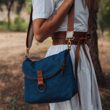 Load image into Gallery viewer, Relaxed Crossbody Backpack in Denim