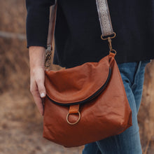 Load image into Gallery viewer, Relaxed Crossbody Backpack in Cognac