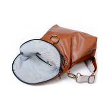 Load image into Gallery viewer, Relaxed Crossbody Backpack in Cognac