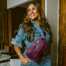Load image into Gallery viewer, Sling Crossbody Backpack in Mulberry