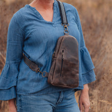 Load image into Gallery viewer, Sling Crossbody Backpack in Mocha