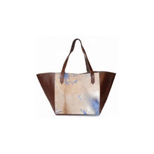 Load image into Gallery viewer, Two-Tone Tote in Stone Blue