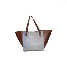 Load image into Gallery viewer, Two-Tone Tote in Stone Blue