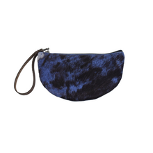 Load image into Gallery viewer, Half-Moon Wristlet in Stone Blue