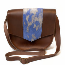 Load image into Gallery viewer, Two-Tone Satchel in Stone Blue
