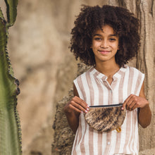 Load image into Gallery viewer, Half-Moon Wristlet in Brindle