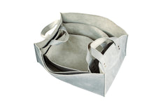 Load image into Gallery viewer, Leather Storage Bins in Glacial Gray