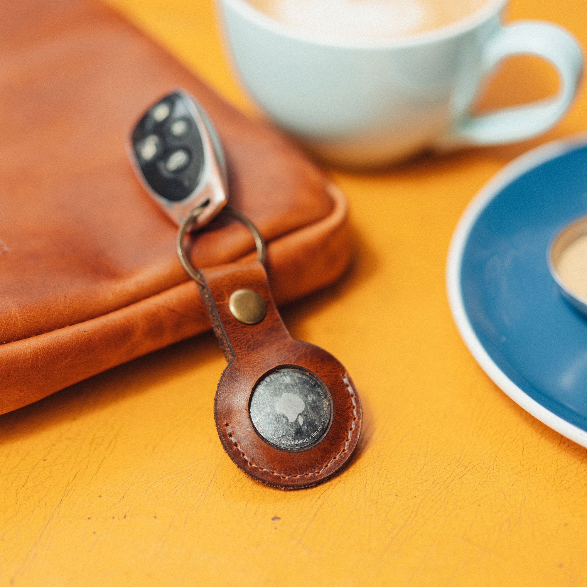 AirTag Holder Cognac