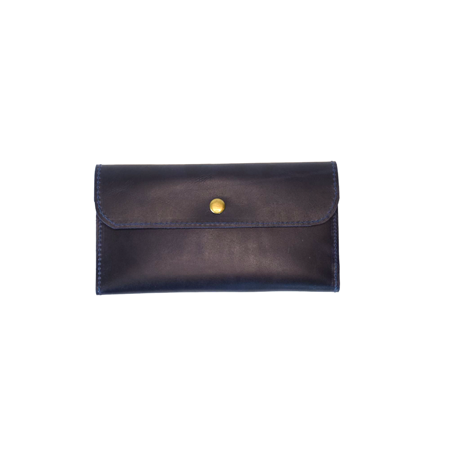 Leather Wallet in Navy