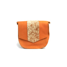 Load image into Gallery viewer, Speckled Two-Tone Satchel in Tawny
