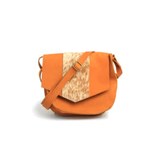 Load image into Gallery viewer, Speckled Two-Tone Satchel in Tawny
