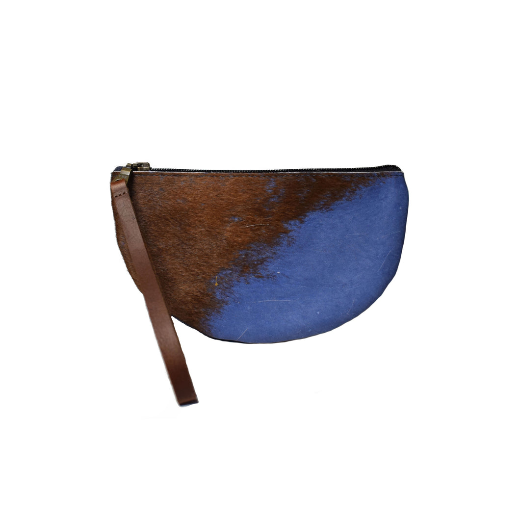 Half-Moon Wristlet in Stone Blue