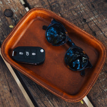 Load image into Gallery viewer, Leather Nightstand Tray
