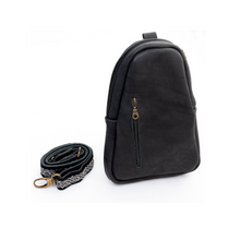 Load image into Gallery viewer, Sling Crossbody Backpack in Black
