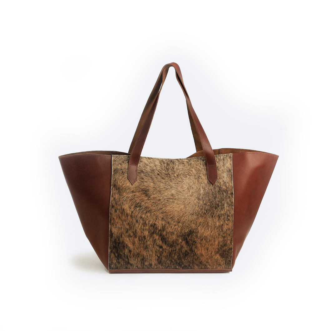 Two-Tone Tote in Brindle