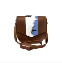 Load image into Gallery viewer, Two-Tone Satchel in Stone Blue
