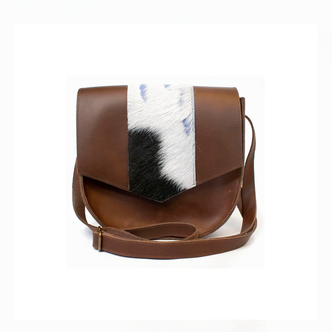 Two-Tone Satchel in Stone Blue