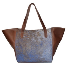 Load image into Gallery viewer, Two-Tone Tote in Stone Blue
